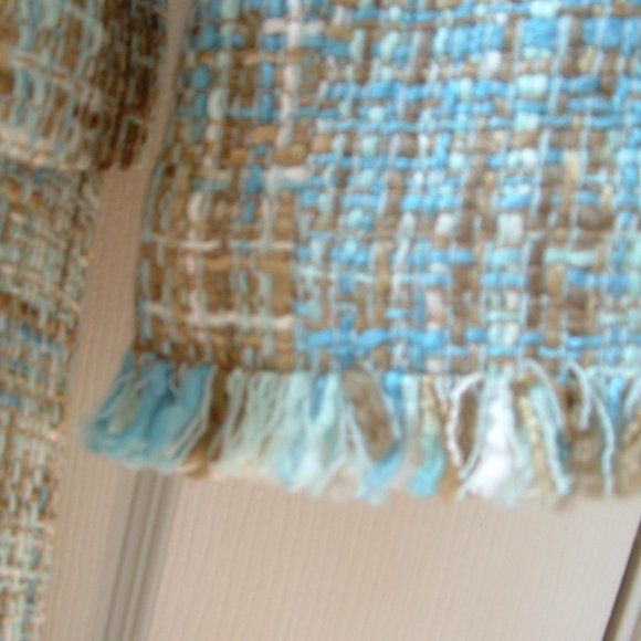 Jonathan Martin Tweed Suit Blazer Skirt Fringed - Picture 6 of 13